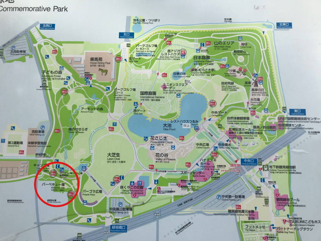 鶴見緑地公園のマップ