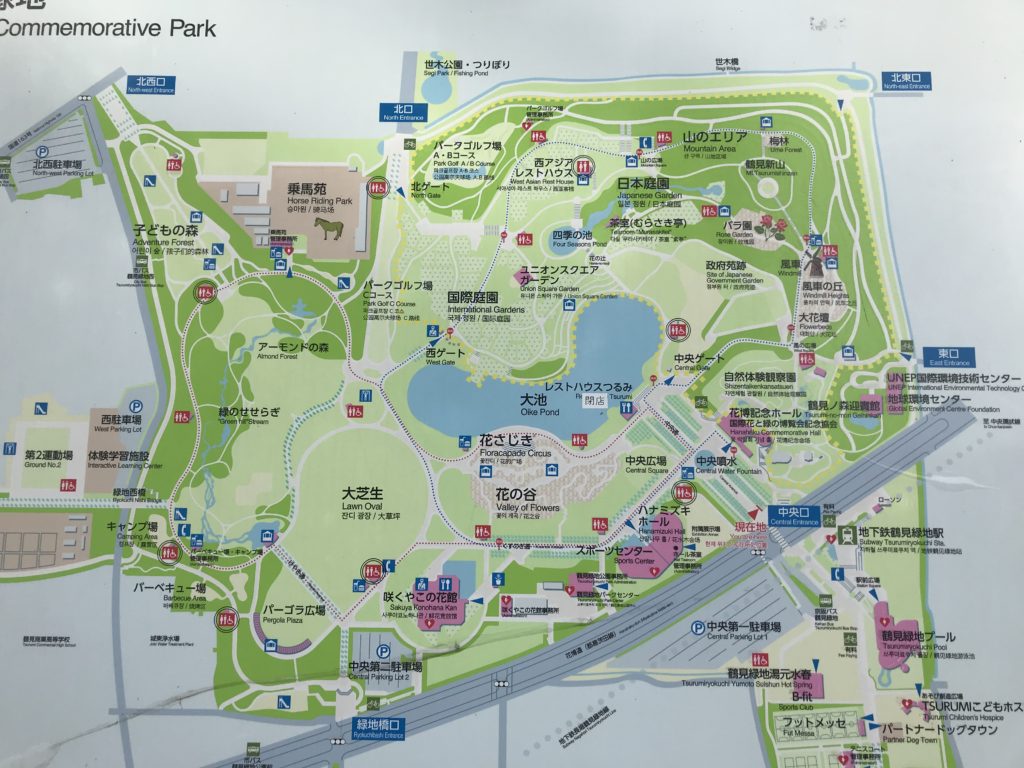 鶴見緑地公園のマップ